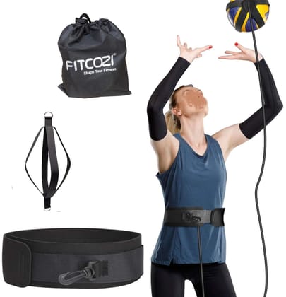 Volleyball Training Equipment Aid,Elastic Solo Volleyball Trainer Kit with Adjustable Waist Belt