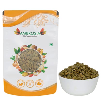 Ambrosia Roasted Pumpkin Seeds Pouch 250g (Pack of 1) Lightly Salted