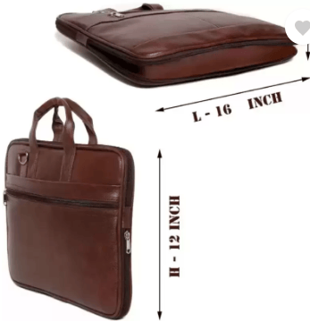  **Brown Leather Laptop Bag**