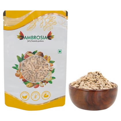 Ambrosia Premium Sunflower Seeds Pouch 250g |Raw| Unroasted (Pack of 1)