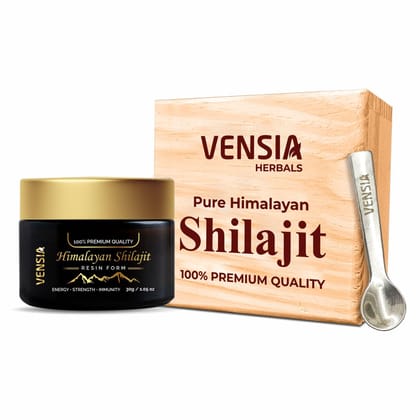 VENSIA HERBALS Himalayan Premium Shilajit Resin | Boost Performance, Strength & Immunity | Stamina Booster | Natural Ingredients | Herbal Supplement for Vitality | Improve Men's Health | Increase Energy Levels | Original & Pure Shilajit for Men