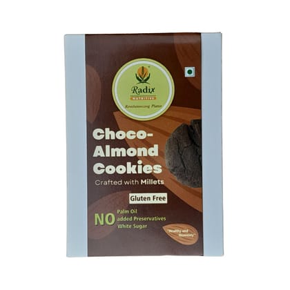 Radix Nutritive® Gluten-free Choco-Almond Cookies. Pack of 2. Vegetarian. 200 gms each