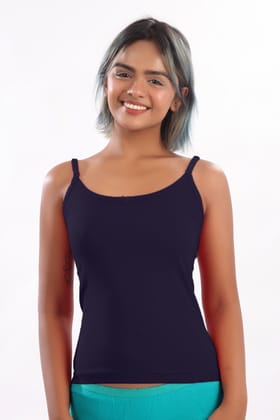 Women Hug Blossom Slip Camisole Navy