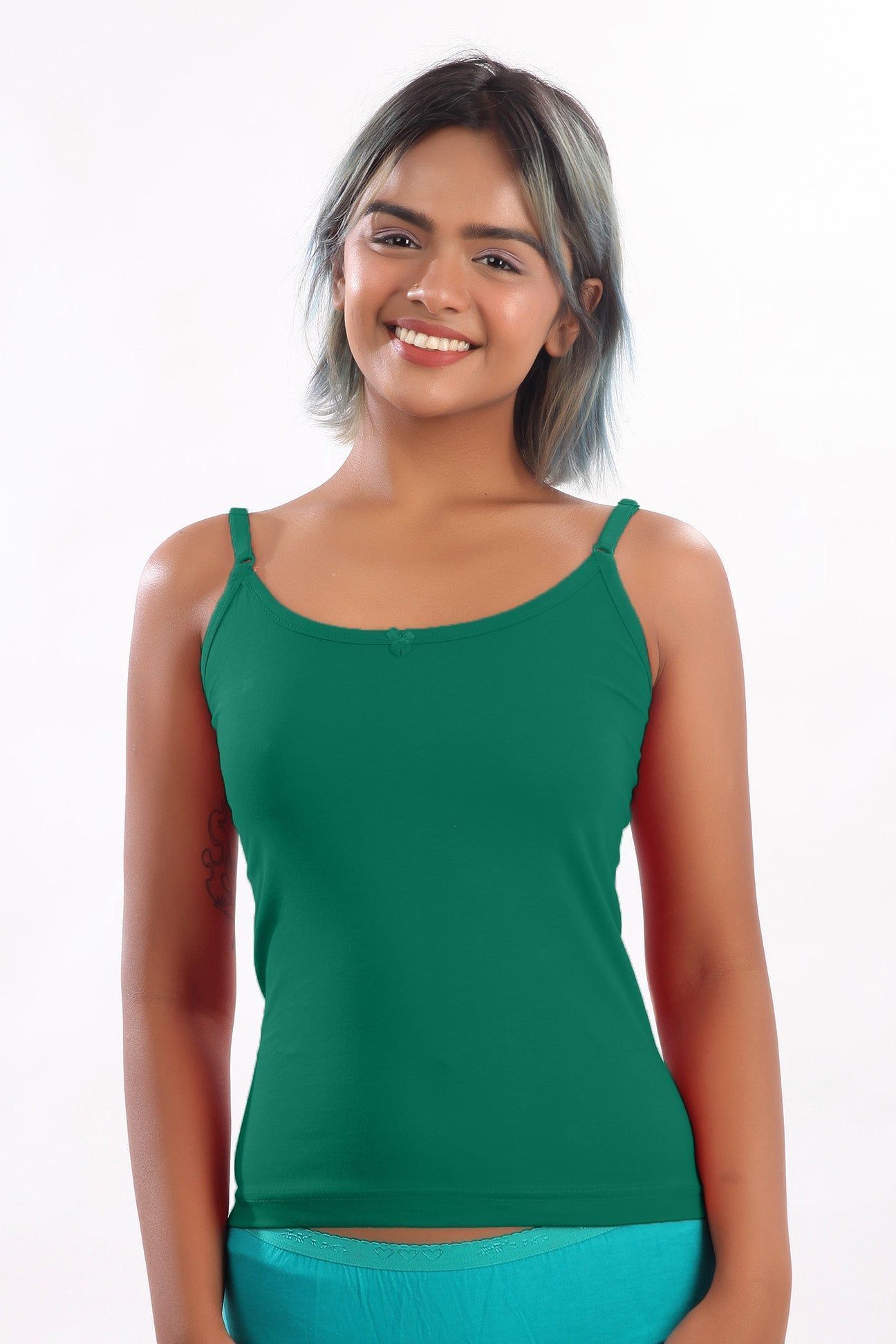 Women Hug Blossom Slip Camisole  Peacock