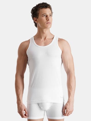 FCUK Play Rove, Men's White Sleeveless Vests Pack of 2