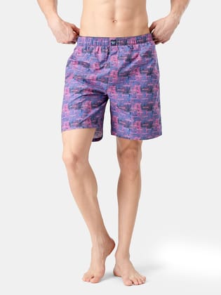 FCUK Play Leyton, Men's Printed Pink Boxer