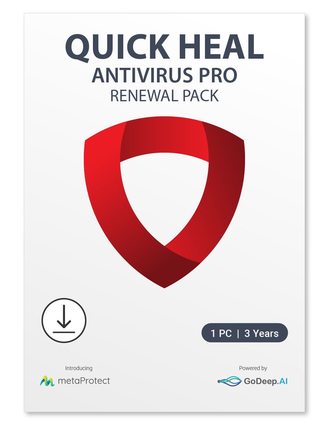 Quick Heal | Antivirus Pro – Renewal Pack | 1 User | 3 Years | Email Delivery  - no CD | Existing Quick Heal Single User AV Pro Subscription Needed