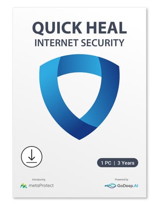 Quick Heal Internet Security - 1 User, 3 Years (Email Delivery - No CD)