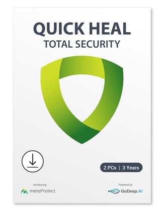 Quick Heal | Total Security | 2 Users | 3 Years | Email Delivery  - no CD