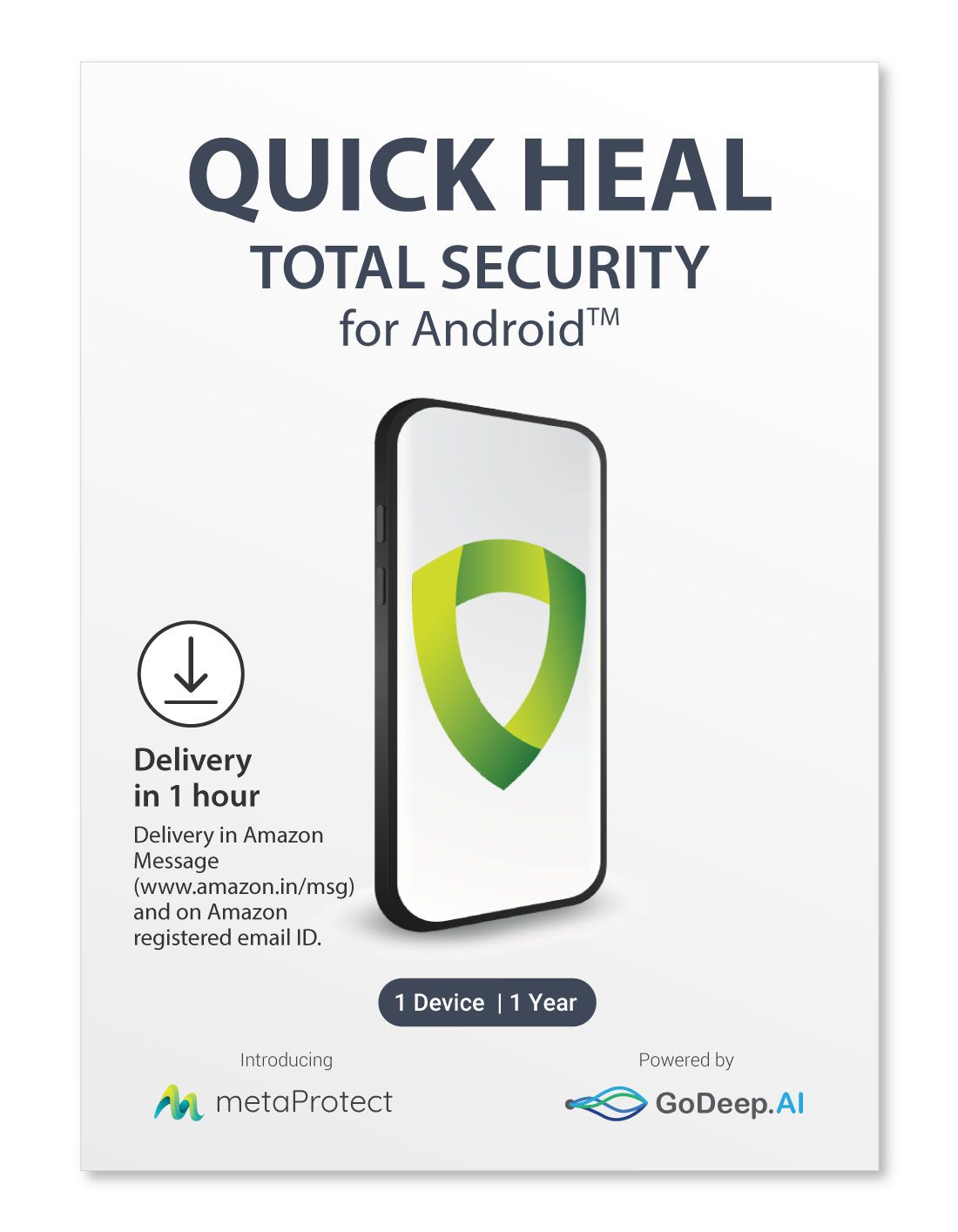 Quick Heal Total Security Latest Version for Android - 1 Device, 1 Year (Email Delivery - No CD)