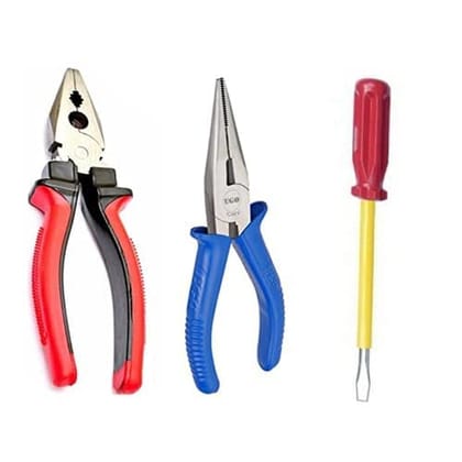 SKY BLUE Enterprises Nose Plier Combo Cutting player Cutting plier Pliers pliers for home, Player tools, Combination plier, Pliers for electrical work, plier set tool