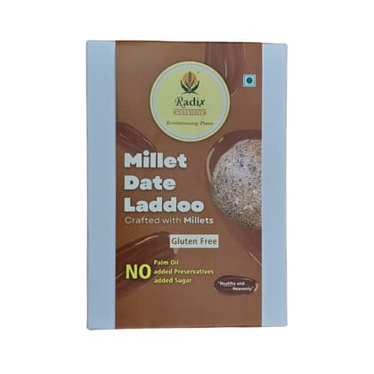 Radix Nutritive® Millet Date Laddoo - Gluten-free. Pack of 2. 200 gms each. Natural Product. Vegetarian