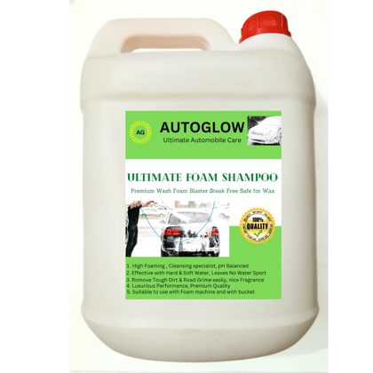 AUTOGLOW Heavy Duty Foam Shampoo 5Ltr Ultimate Foam Shampoo for Automobiles