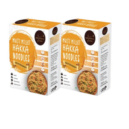 INDULGENCE No Maida Multi Millet Hakka Noodles Pack of 2 (400 Gms)