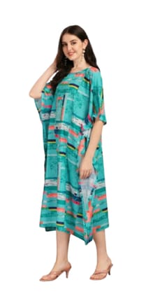 Women's Kaftan Digital Printed Dress Free Size