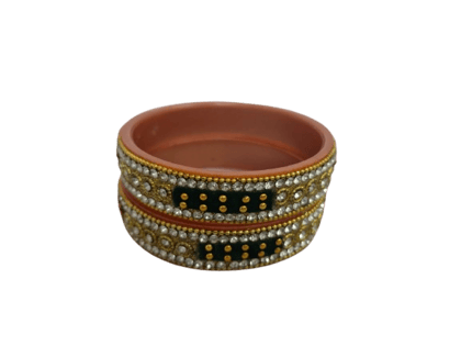  Exquisite Rhinestone and Kundan Bangle Set