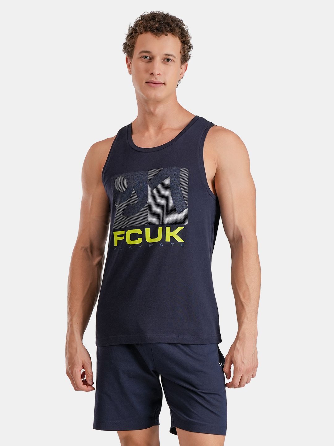 FCUK Play Dalston, Men's Lounge Vest - Navy