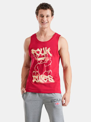 FCUK Play Dalston, Men's Lounge Vest - Red