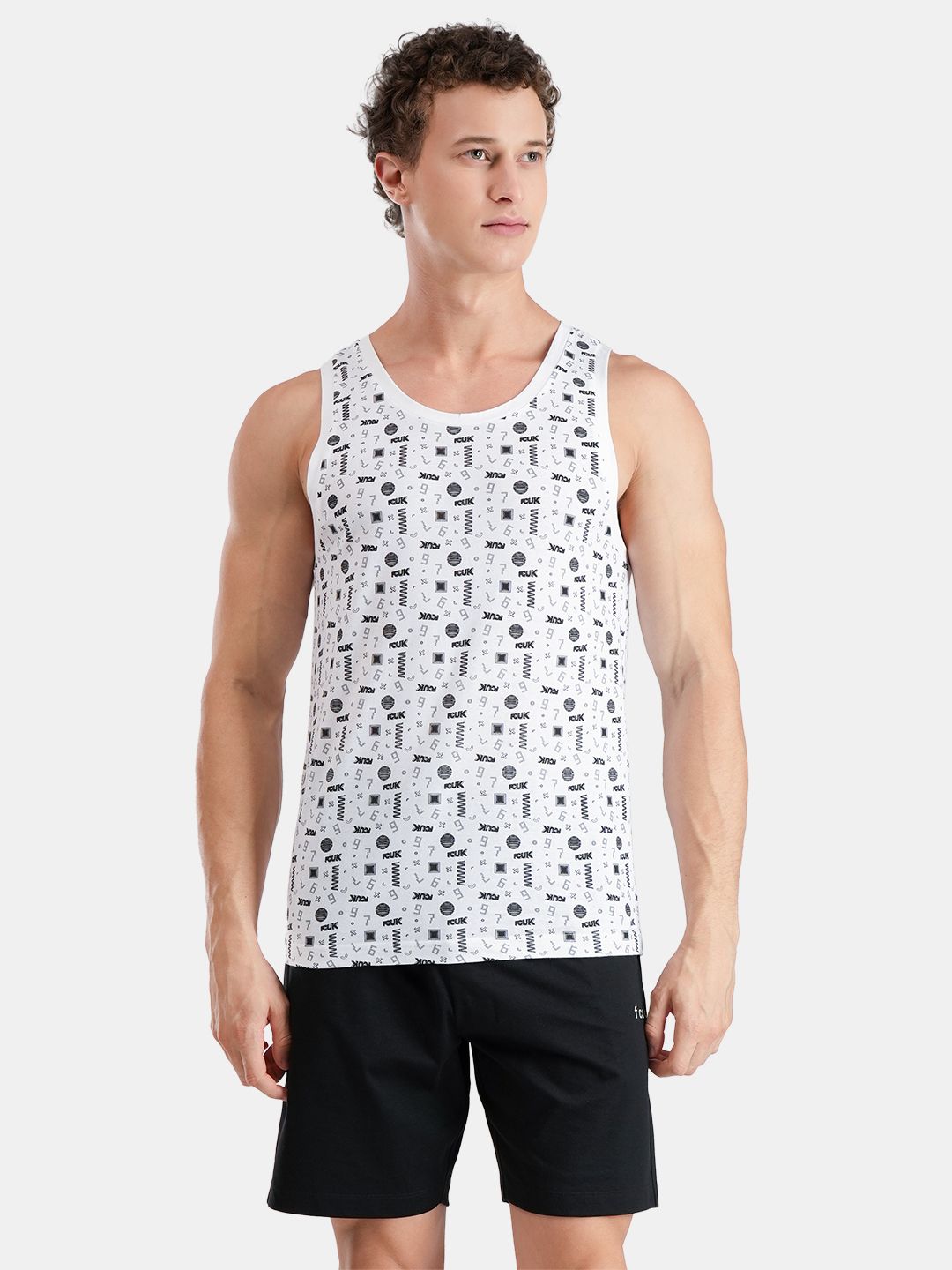 FCUK Play Hackney, Men's Printed Lounge Vest