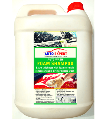 Auto Wash Foam Shampoo 5Ltr pH Balanced Rich Foam Tick Quality