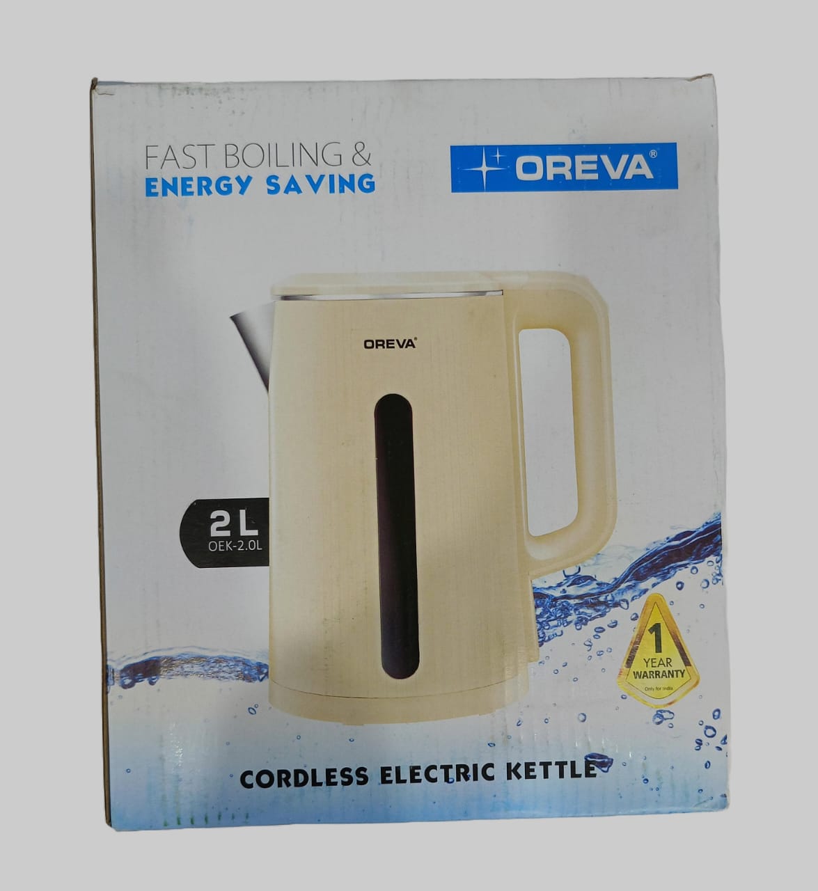 OREVA OEK 2.0L KETTLE 1500WATTS 220V-240V (1 YEAR WARRANTY) 07W LED FREE