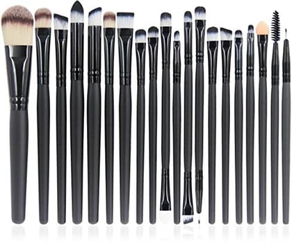 Professional Makeup Brushes Set - 24pcs Black Handle Foundation Powder Blush Eyeshadow Blending Cosmetic Brushes Pack of 2