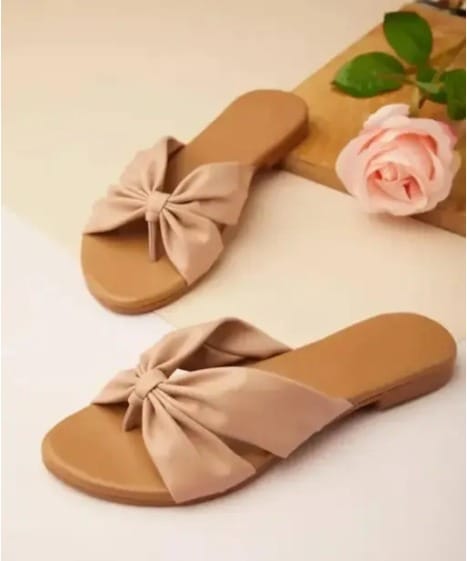  Women's Bow Decor Flat Sandals