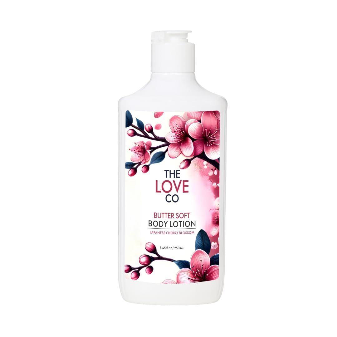 THE LOVE CO. Body Lotion - Moisturizer Cream For Dry Skin - Body Lotion for Women & Men - Body Lotion for Dry Skin with Jojoba Oil, Shea Butter & Vitamin E - 250Ml