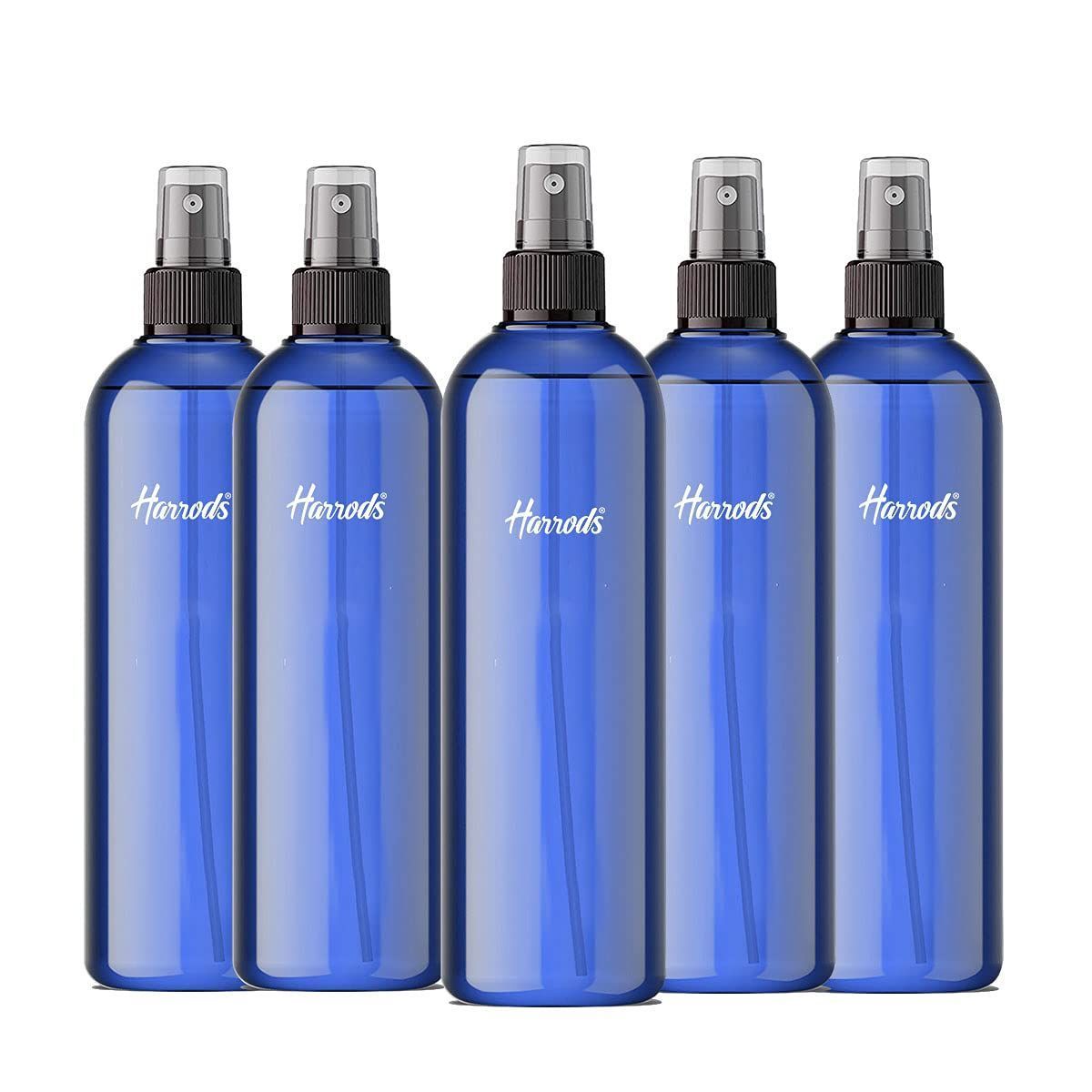 HARRODS Plastic Empty Small Spray Bottle, Mist Spray Bottle For Sanitizer | Oil | liquid | fogging| room spray | Blue Spray Bottle 100ml Pack of 5