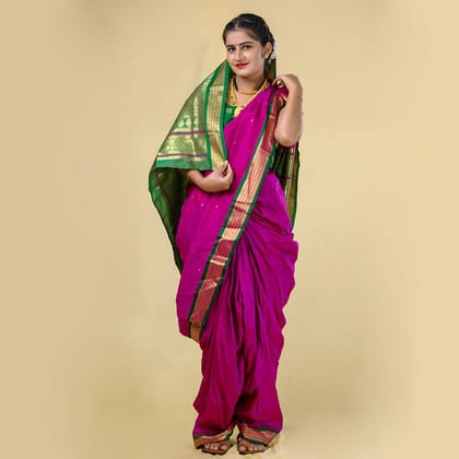 Readymade Pink Nauwari Saree