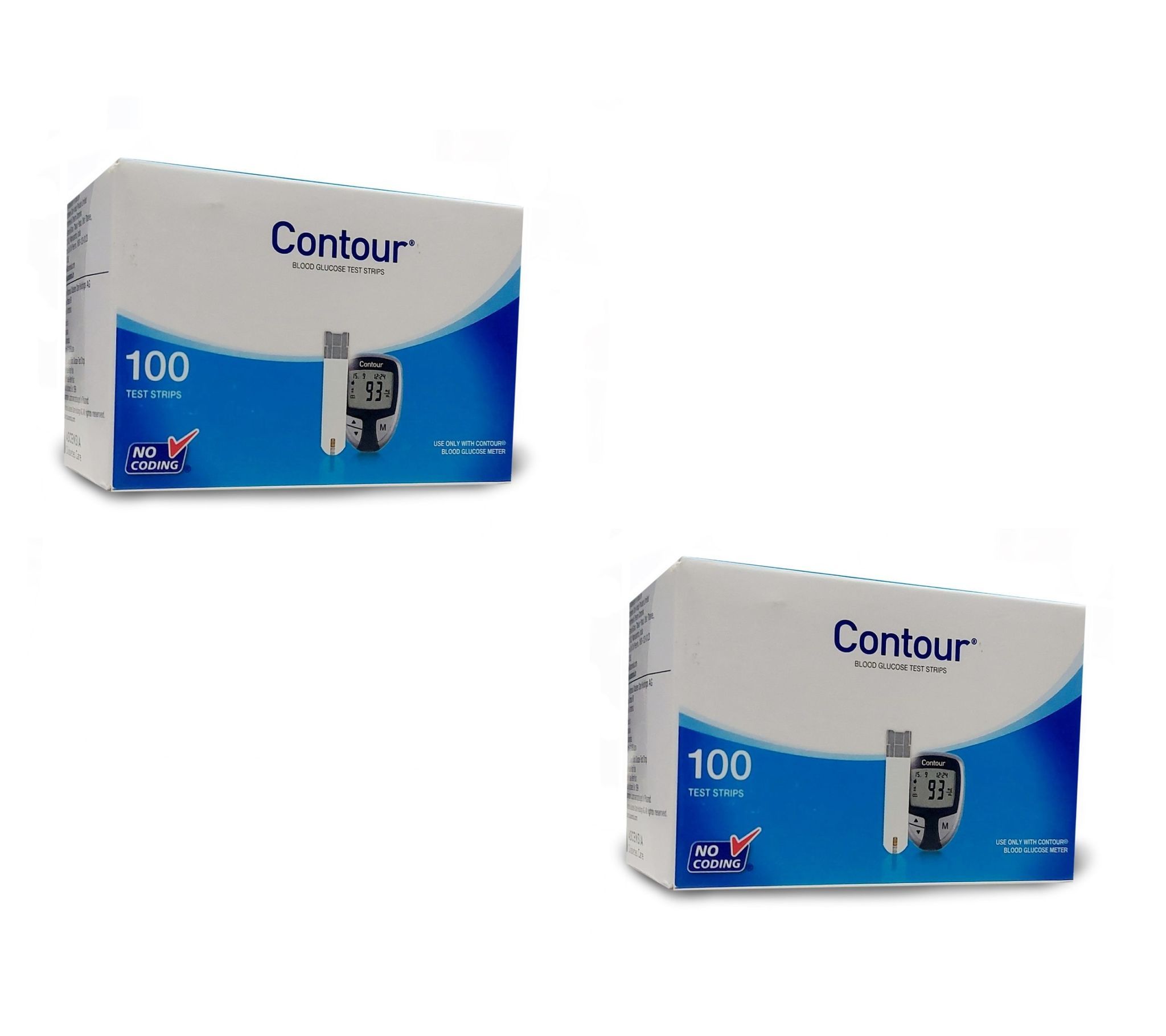 Contour Blue Blood 100 Strips Glucose Test Strips (Pack of 2)