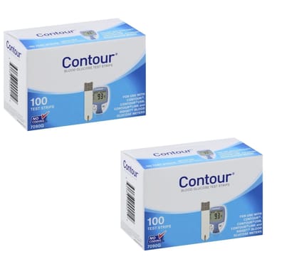 Contour Blue Blood Glucose Test Strips 200