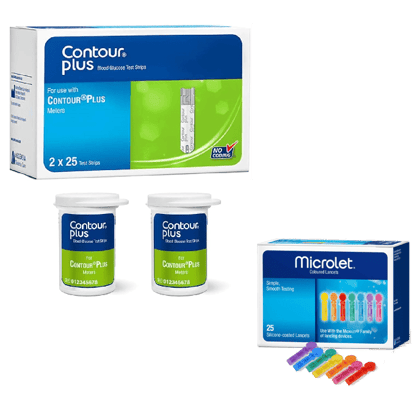 Contour Plus 50 Test Strip and Microlet 25Lancets