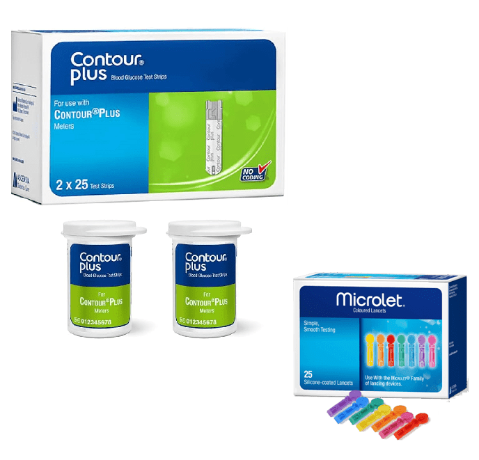 Contour Plus 50 Test Strip and Microlet 25Lancets