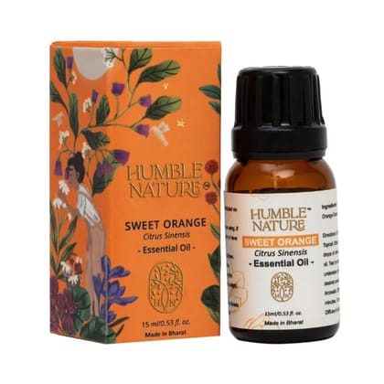 Humble Nature Sweet Orange Essential Oil | Hydrates Dry Skin, Acne Prone Skin, Hair Nourishment |100% Pure, Natural & Undiluted, 15ml