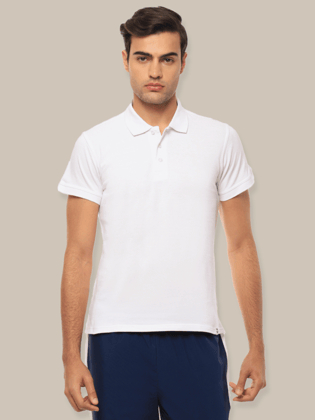 Hummel Men White B2B Polo