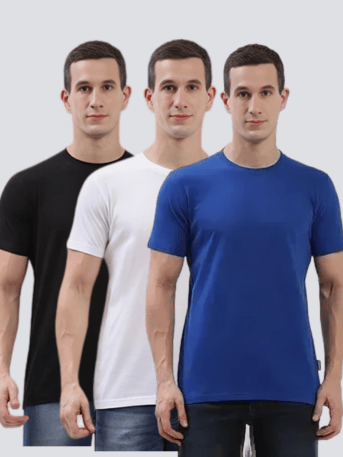 Hummel Cam Men'S T-Shirt Pack Of 3(Black/White/Blue)