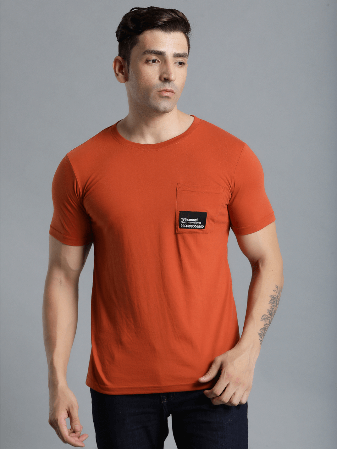 Hummel Cavo Mens Rust T-Shirt