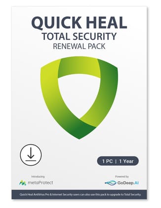 Quick Heal Total Security Renewal Upgrade Silver Pack - 1 User, 1 Year (Email Delivery - No CD) Existing Quick Heal Single User Subscription Needed