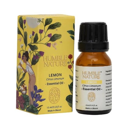 Humble Nature Lemon Essential Oil 100% Pure, Natural & Undiluted Therapeutic Grade for Skin Pigmentation, Face, Hair, Aromatherapy and Massage - 15ml