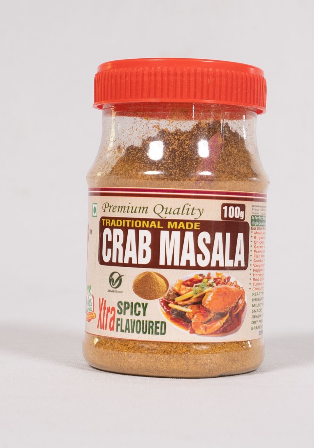 Maha Ruchi Traditional Made Spicy Flavored Crab Masala - 100gm