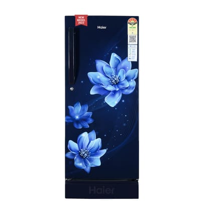 Haier 190 L, 5 Star, Direct-Cool Single Door Refrigerator (HED-205MFB-P, Marine Peony, Base Stand Drawer, 2024 Model)