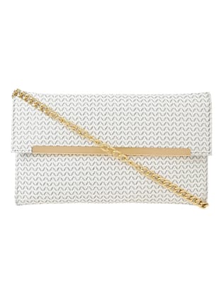 Vdesi Silver Envelope Clutch