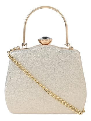 Vdesi Gold Glitter Clutch