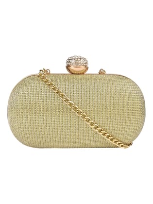 Vdesi Gold Glitter Clutch