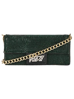 Green Rhinestone Accessory Case