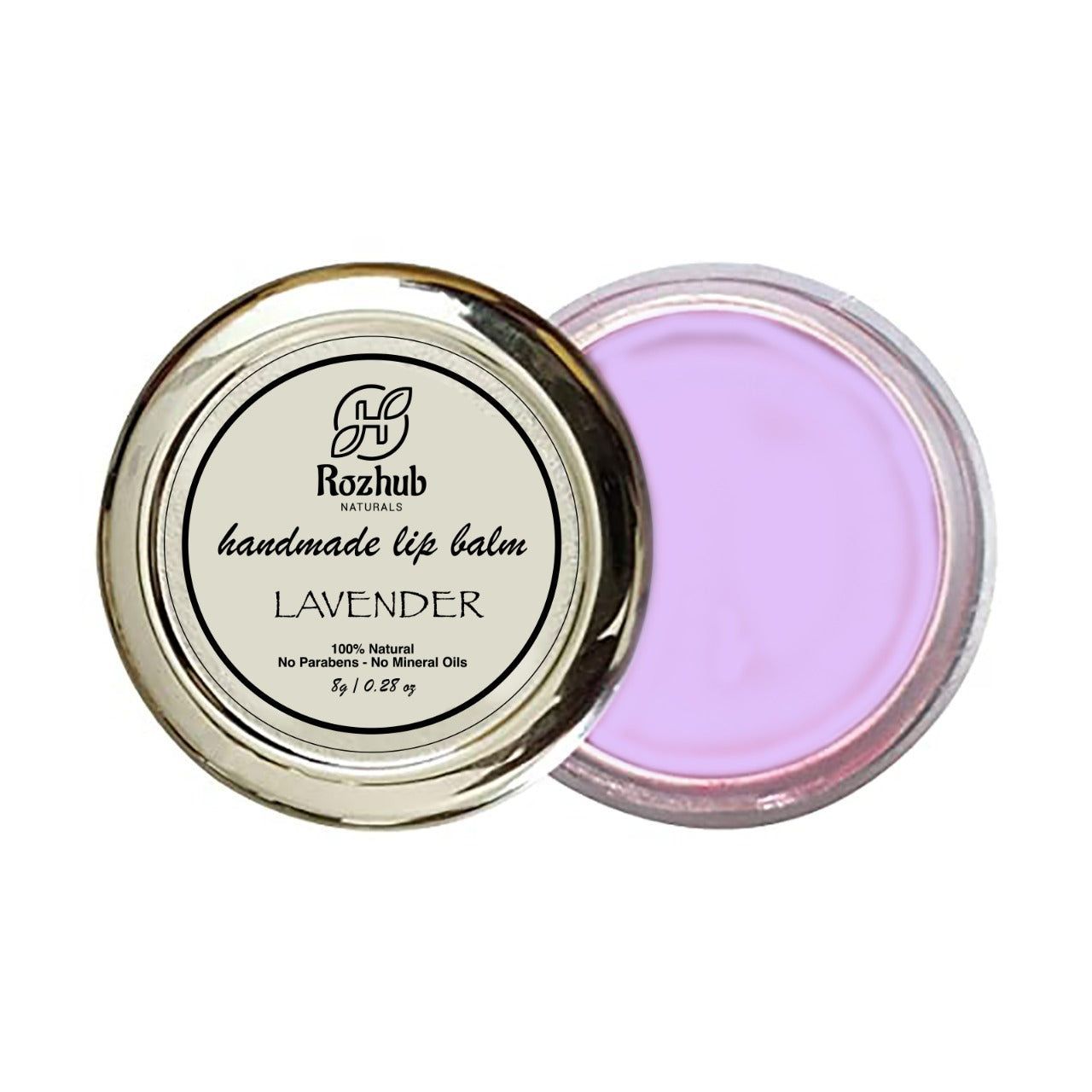 Rozhub Naturals Vegan Lip Balm - Lavender - 8g