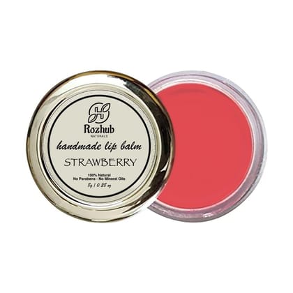 Rozhub Naturals Vegan Lip Balm - Strawberry - 8g