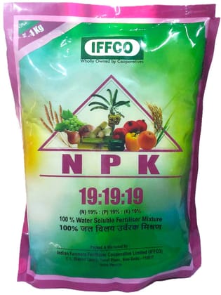  IFFCO 1 Kg NPK 19:19:19 Water Soluble Fertilizer Mixture