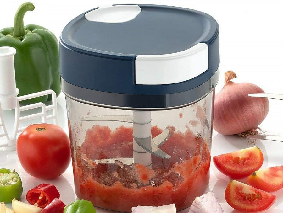 Zebics Chopper 1000ml Container 2in1Jumbo Vegetable Chopper Cutter with Storage Kitchen Vegetable & Fruit Chopper